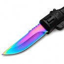 5.7" Rainbow Blade Mini Fixed Blade Knife with Pistol Grip