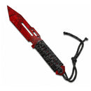 9.8" Graphic Paracord Fixed Blade Knife Fixed Blade Knife Super Supplys Inc Crimson