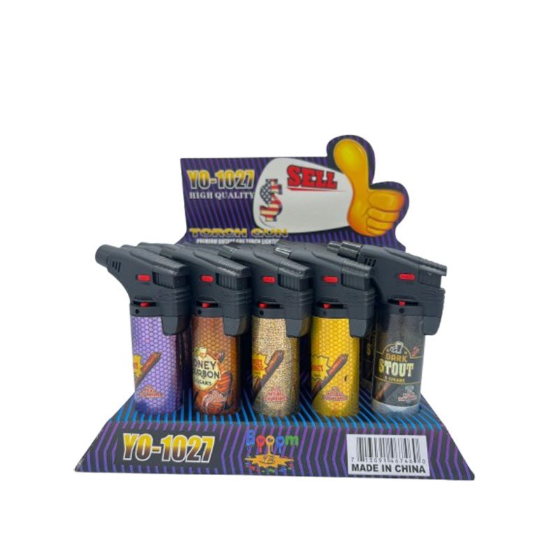 BOOOM | Refillable Torch Lighter [YO-1027] – 15 Count Display Torch Canadian Distributor