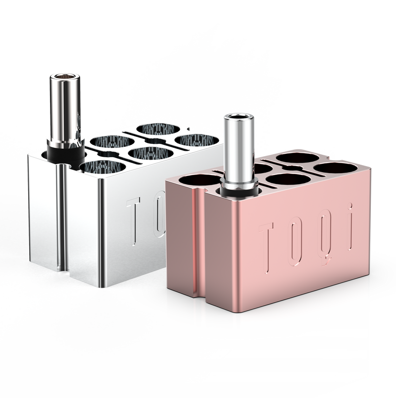 O TOQi | 510 Cartridge Holder - Single Aluminum Block - Rose Gold