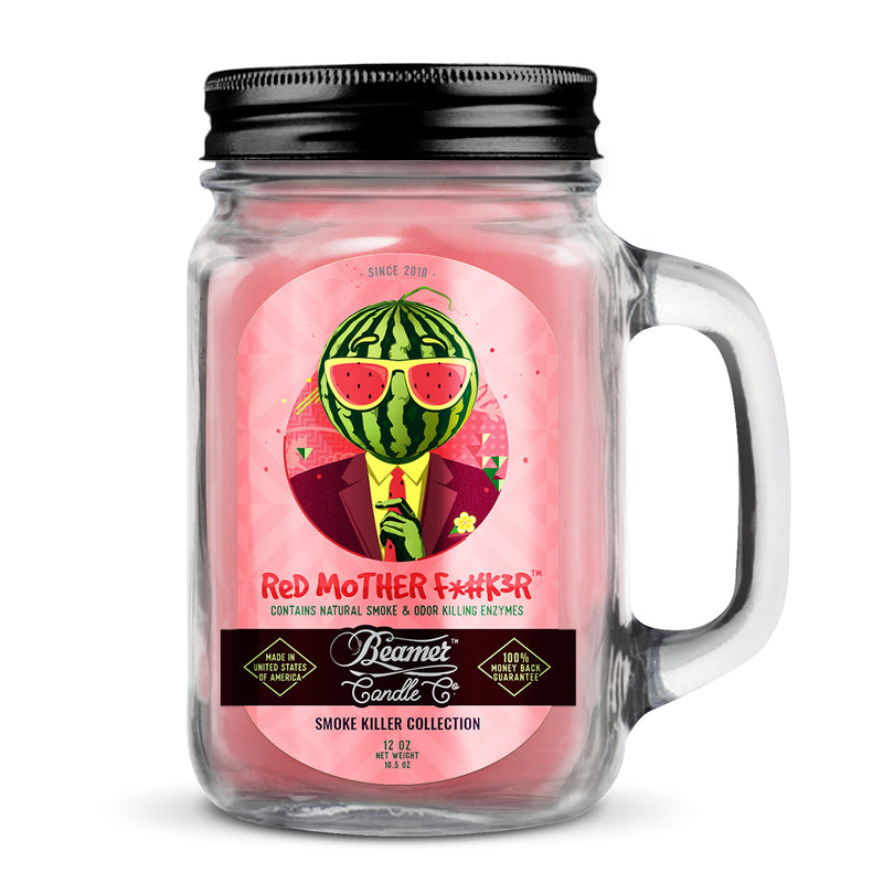 Beamer Candle Co. 12oz Glass Mason Jar - Red Mother F*