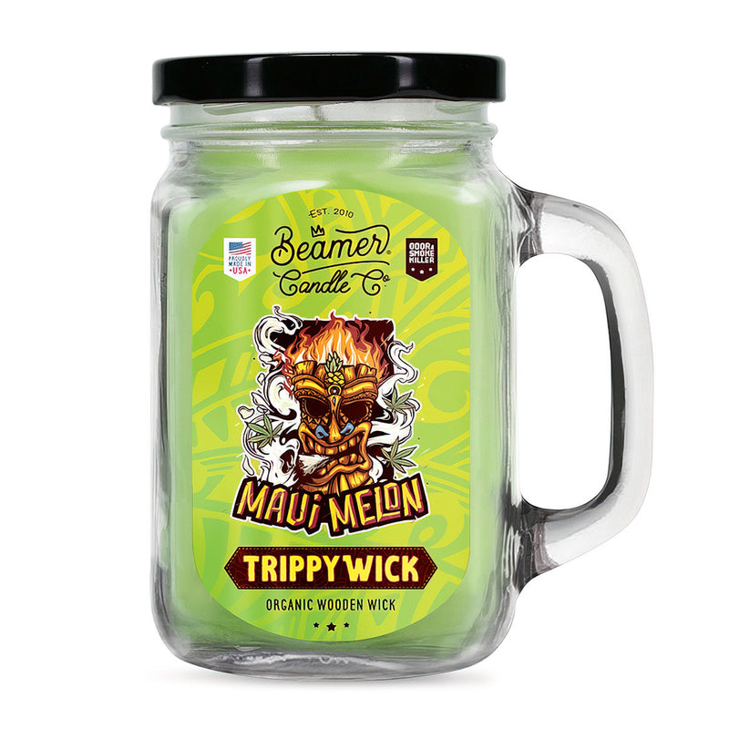 TRIPPY WICK Beamer Collection Candle w/ORGANIC WOODEN WICK 12oz