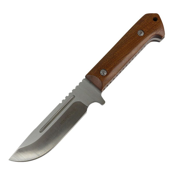 O Hunt-Down | 9.5" Hunting Knife Fixed Full Tang Blade with wood handle [HD-13572]