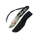 10″ 3D Girl & Leaves Pattern Blade Hunting Knife [14069] Fixed Blade Knife Canadian Distributor Design 1 (14067)