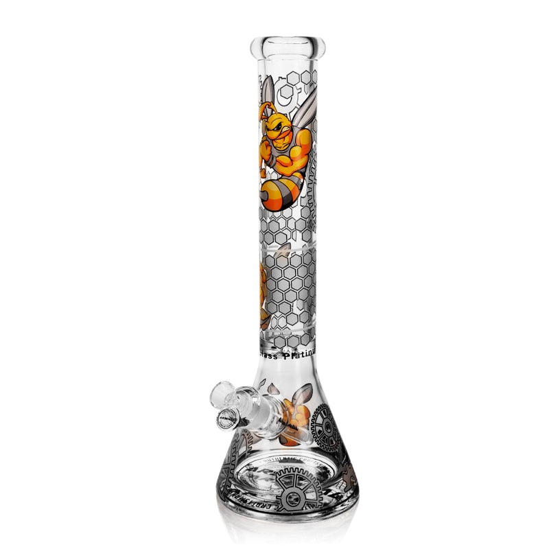 16" Arsenal Angry Bee Glass Bong