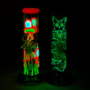 8.5" PsyTotem Glass Bong – 5mm Thick Glass, Tribal Totem Design Glass Bong DY Glass