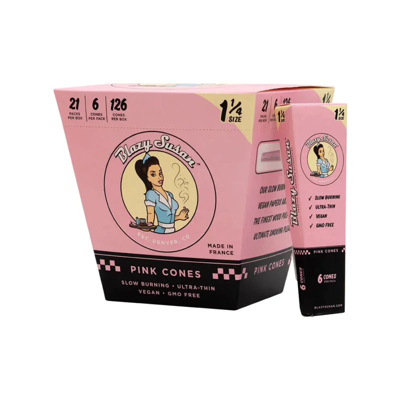 O Blazy Susan | Pink 1-1/4 Cones Box of 21