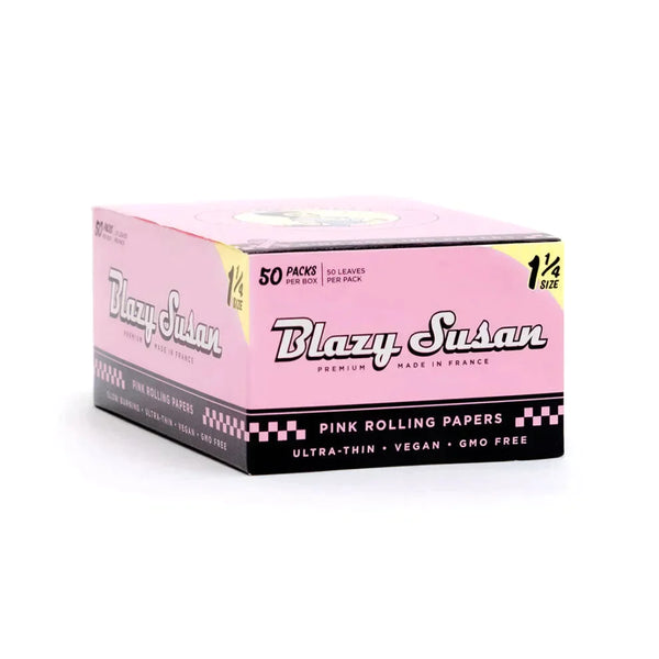 O Blazy Susan | Pink 1-1/4 Rolling paper box of 50