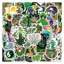 50pcs Assorted Cannabis Design Stickers Gadget Every Weekend Option A