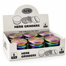 59mm 4-Piece Rainbow Diamond-Cut Zinc Alloy Grinder – 6-Piece Display Display Pack Super Supplys Inc Default Title