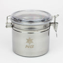 NG - Stainless Metal Canister Stash Box High-End Brands Glass Wide(4x5)