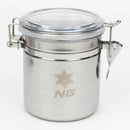 NG - Stainless Metal Canister Stash Box High-End Brands Glass Small(4x4)