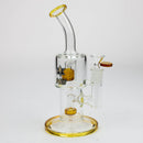NG-8.5 inch Double Chamber Bubbler [XY574] Glass Bong High-End Brands Glass Gold