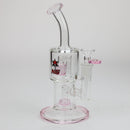 NG-8.5 inch Double Chamber Bubbler [XY574] Glass Bong High-End Brands Glass Pink