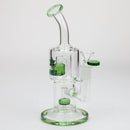 NG-8.5 inch Double Chamber Bubbler [XY574] Glass Bong High-End Brands Glass Green