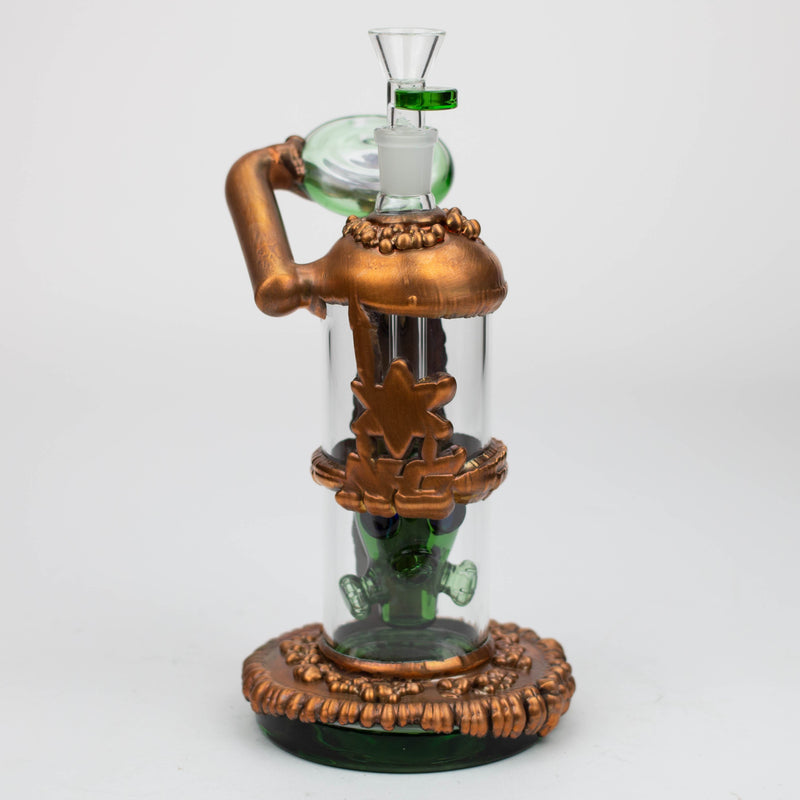 O NG-9 inch Copper Plated Gas Mask Bubbler [N8034]