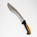 18.5" Full Tang Tactical Kukri W/leather Sheath [T22027] Sword · Machete · Axe Canadian Distributor Yellow