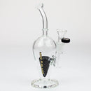 NG-8 inch Cone Perc Reverse Triangle Bubbler [N8007] Glass Bong High-End Brands Glass BLACK