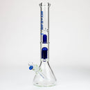 NG | 18 inch 6-Arm Perc & Splash Guard Beaker [G607-7] Glass Bong High-End Brands Glass BLUE