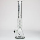 preemo - 19 inch Dome Over Double Disc Perc [P016] Glass Bong preemo BLACK