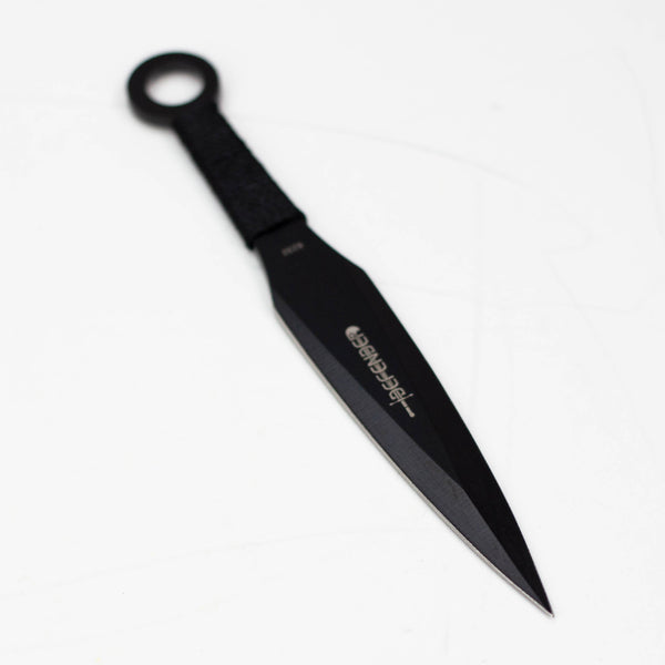 O 6" Black Throwing Knives with Black Handle & Sheath [6233]