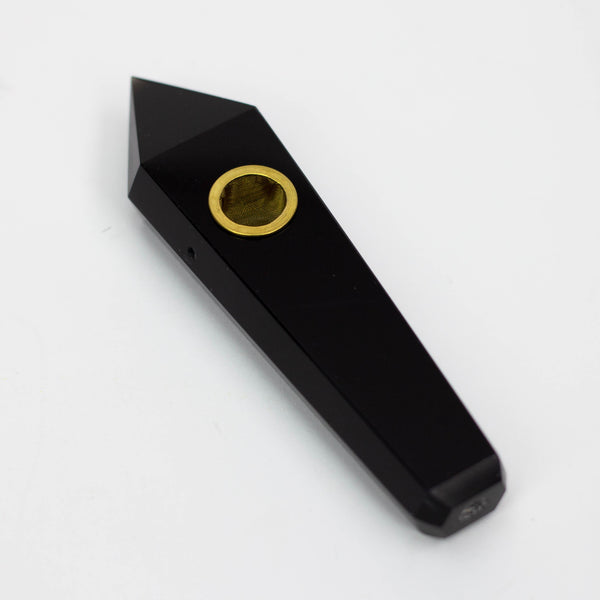 Acid Secs - Plain Natural Obsidian Smoking Pipe Quartz · Stone Pipe Acid Secs Productions Inc. Obsidian