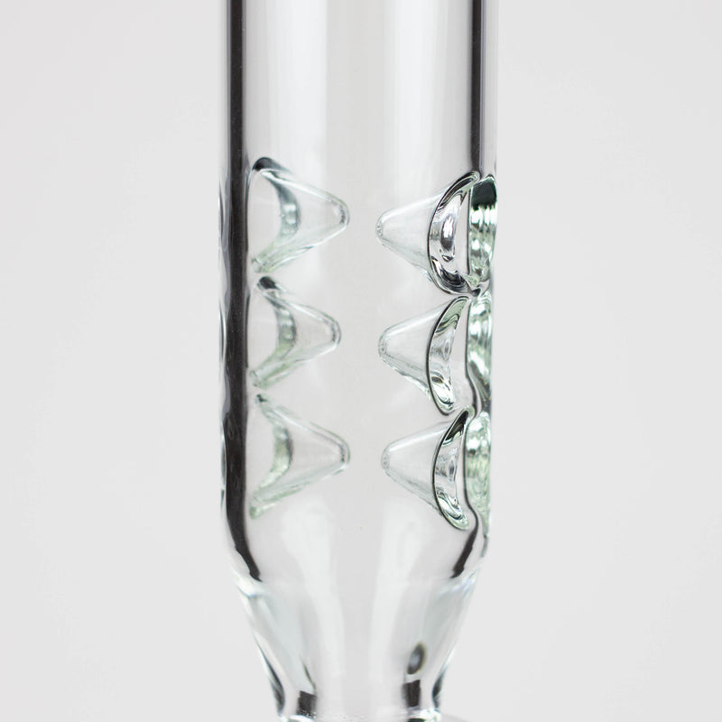 O 21" H2O Double ring glass water bong [H2O-24]