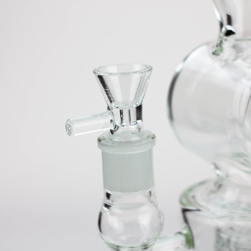 O 21" H2O Double ring glass water bong [H2O-24]