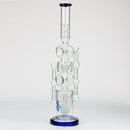 21" H2O Double ring glass water bong [H2O-24] Glass Bong Canadian Distributor Blue