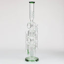 21" H2O Double ring glass water bong [H2O-24] Glass Bong Canadian Distributor Green