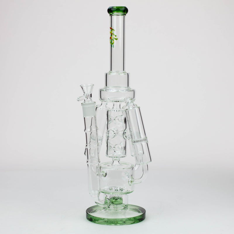 O 17" H2O Three Honeycomb silnders glass water recycle bong [H2O-25]