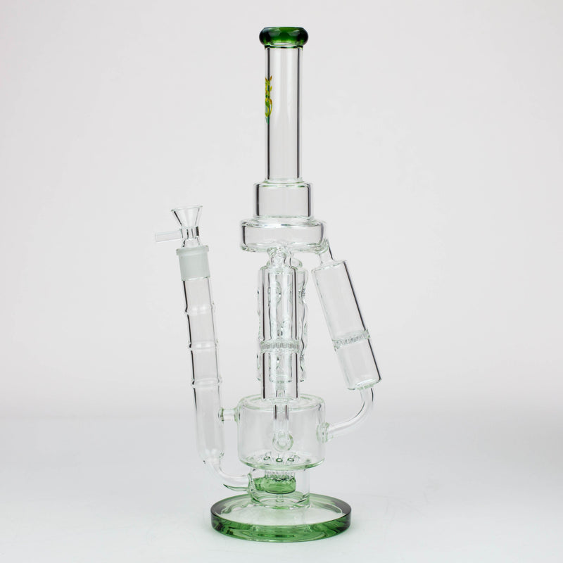 O 17" H2O Three Honeycomb silnders glass water recycle bong [H2O-25]