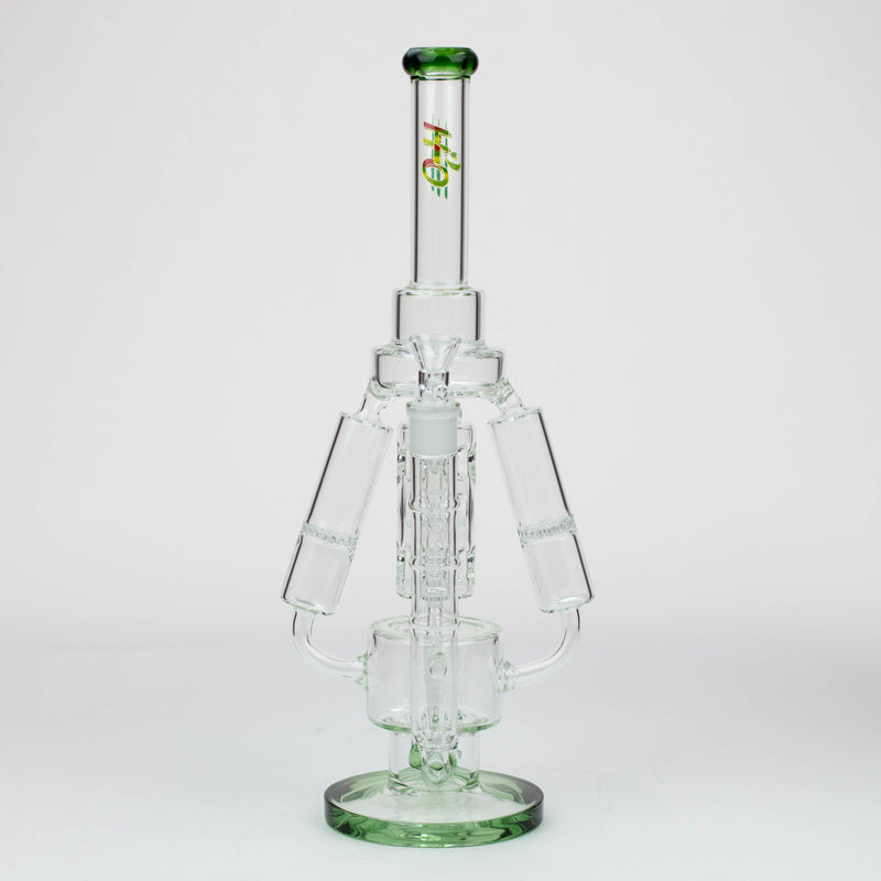 O 17" H2O Three Honeycomb silnders glass water recycle bong [H2O-25]