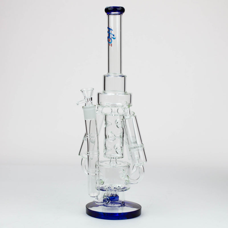 O 17" H2O Three Honeycomb silnders glass water recycle bong [H2O-25]