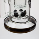 17" H2O glass water bong with double layer honeycomb [H2O-28] Glass Bong Canadian Distributor