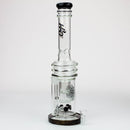 17" H2O glass water bong with double layer honeycomb [H2O-28] Glass Bong Canadian Distributor Trans Black