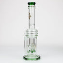 17" H2O glass water bong with double layer honeycomb [H2O-28] Glass Bong Canadian Distributor Green