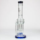 17" H2O glass water bong with double layer honeycomb [H2O-28] Glass Bong Canadian Distributor Blue