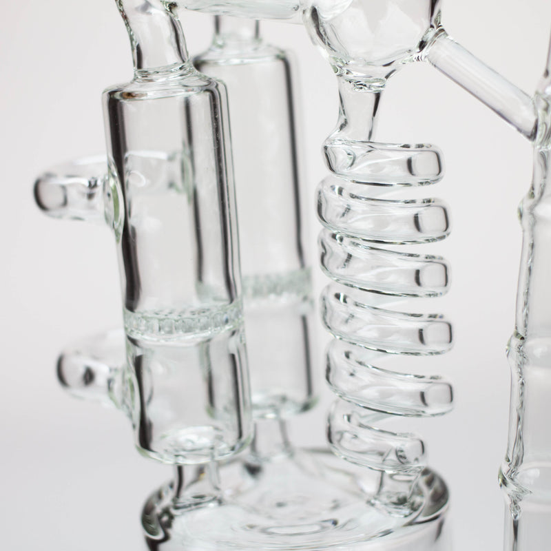 O 12" H2O Coil Glass water recycle bong [H2O-18]