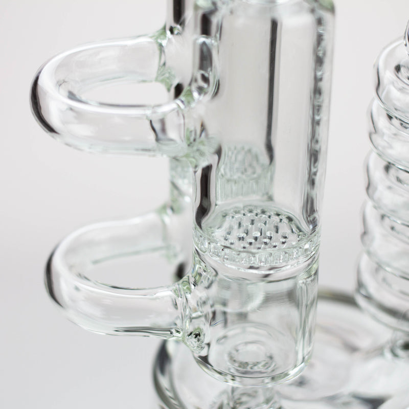 O 12" H2O Coil Glass water recycle bong [H2O-18]