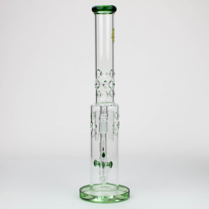 O 19" H2O 2-in-1 Double Joint glass water bong [H2O-22]