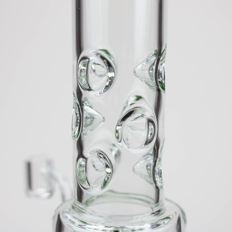 O 19" H2O 2-in-1 Double Joint glass water bong [H2O-22]