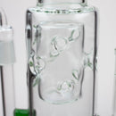 19" H2O 2-in-1 Double Joint glass water bong [H2O-22] Glass Bong Canadian Distributor