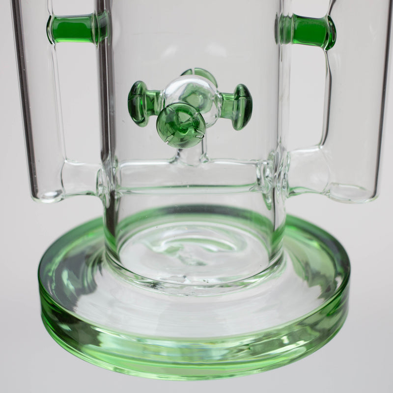 O 19" H2O 2-in-1 Double Joint glass water bong [H2O-22]