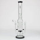 19" H2O 2-in-1 Double Joint glass water bong [H2O-22] Glass Bong Canadian Distributor Black