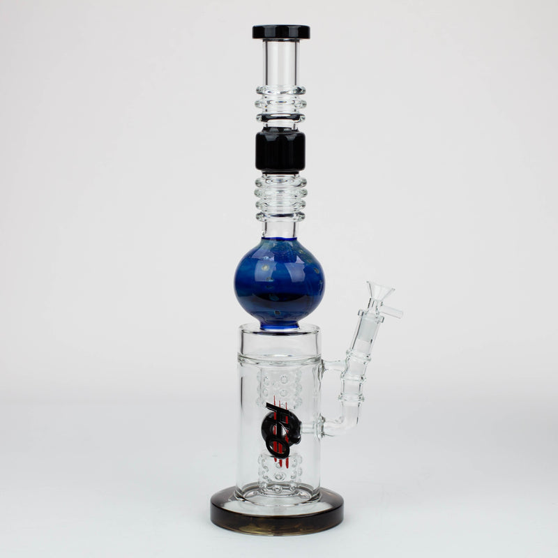 O 15" H2O Gold fumed sphere Glass water bong [H2O-23]