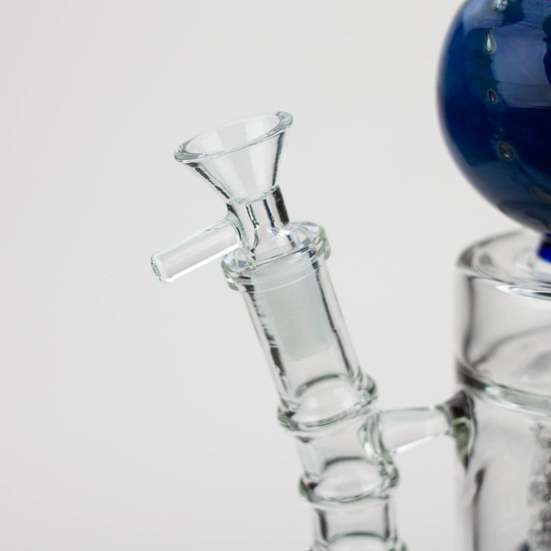O 15" H2O Gold fumed sphere Glass water bong [H2O-23]
