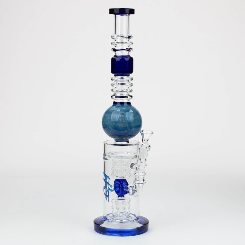 O 15" H2O Gold fumed sphere Glass water bong [H2O-23]