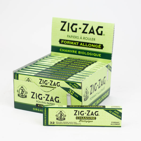 Zig Zag Hemp King Slim Papers and Unbleached Tips