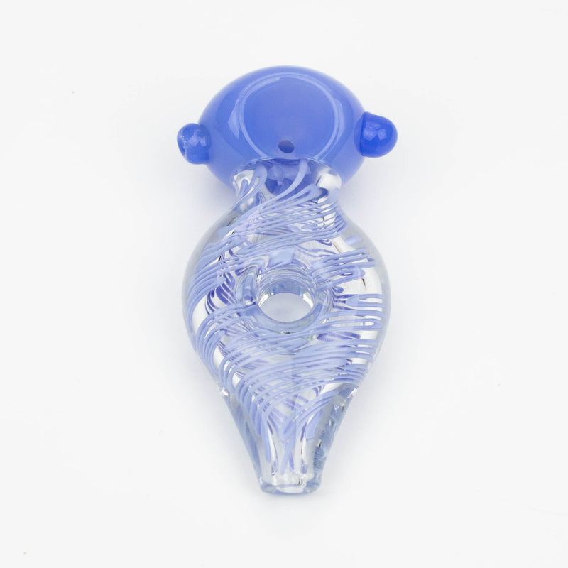 O 4.5" American color donut soft glass hand pipe [AM02]